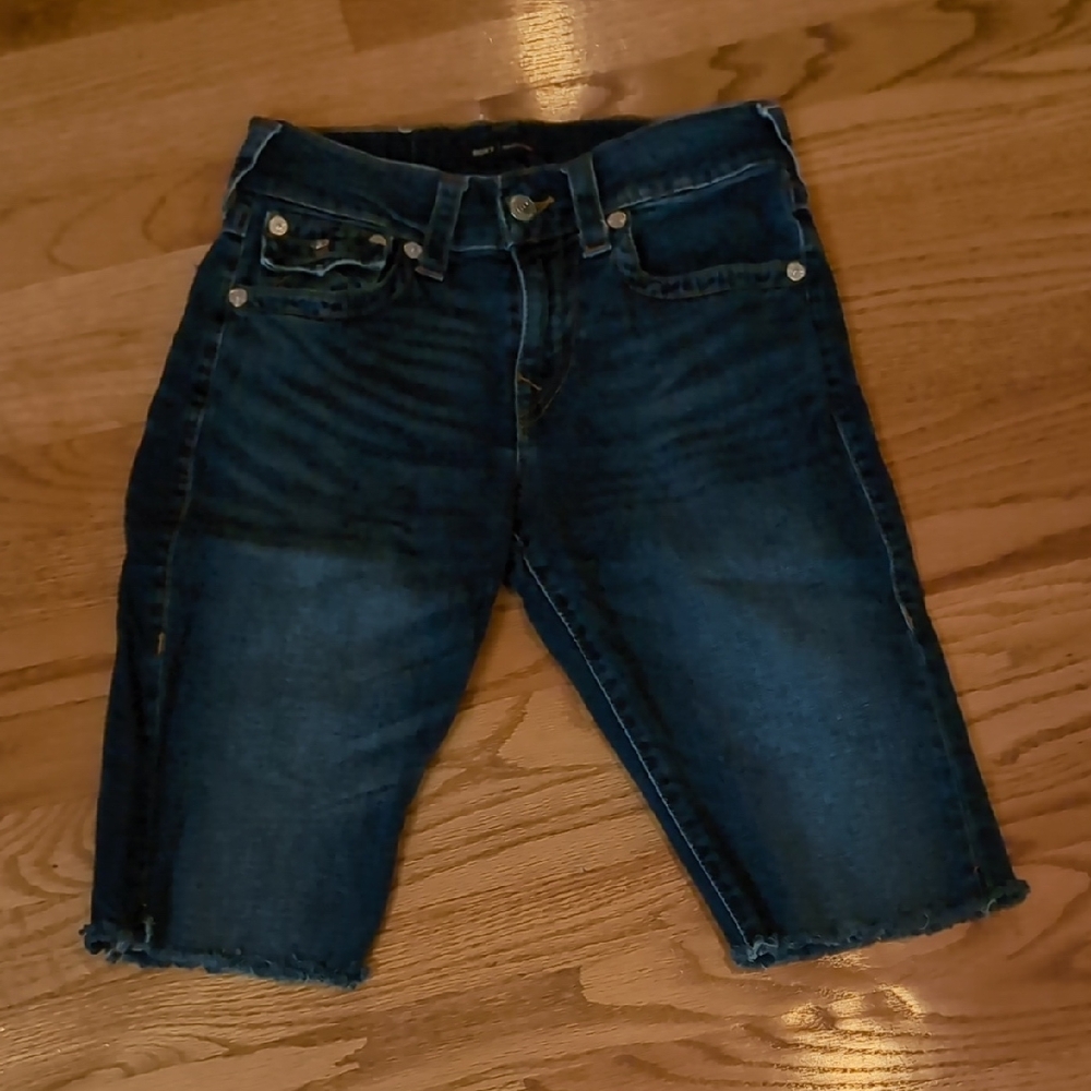 True Religion Ricky Relaxed Straight Denim Shorts